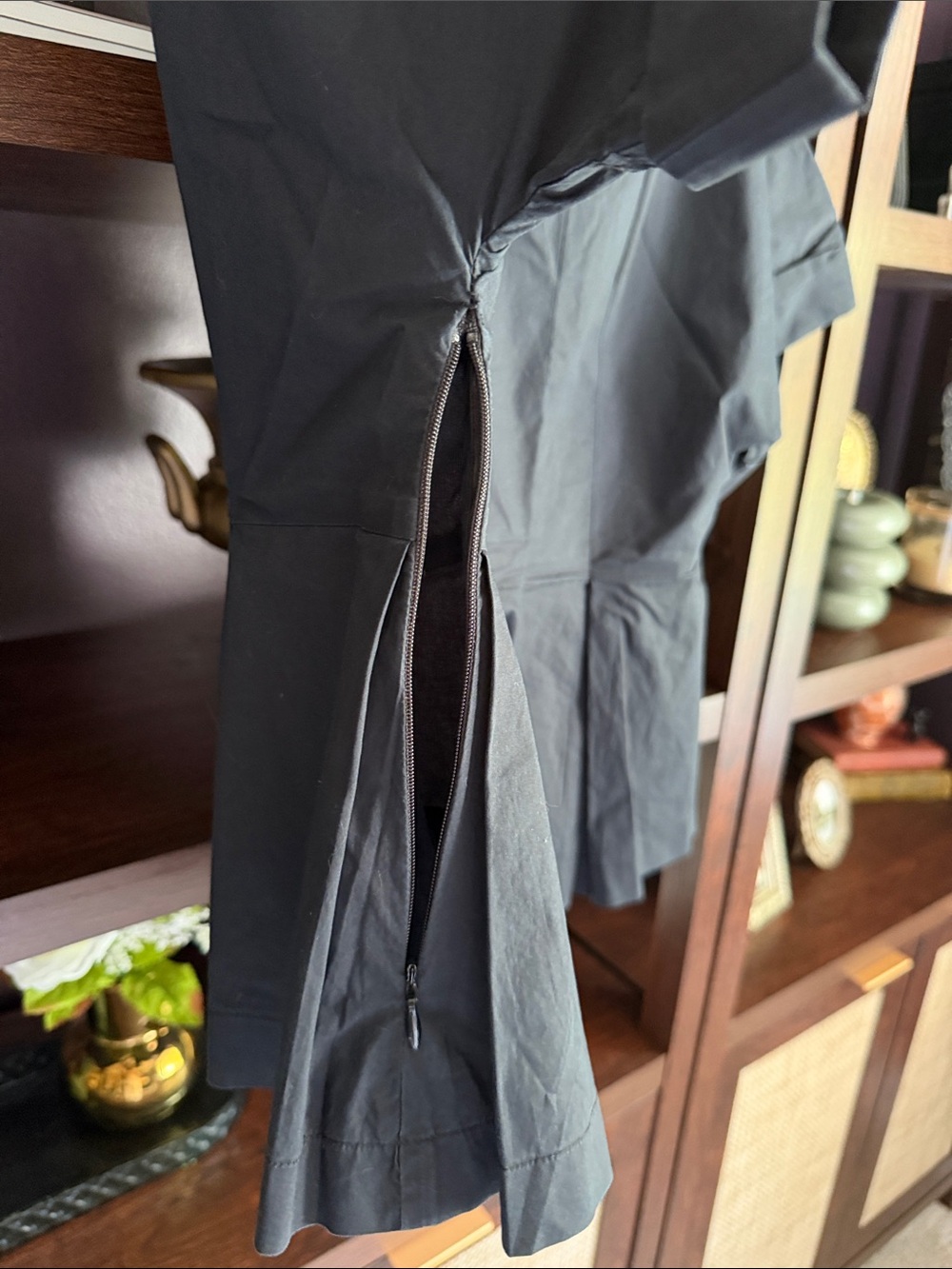Rebecca Taylor Black Short-Sleeve Button-Down Peplum Shirt - Picture 4 of 5